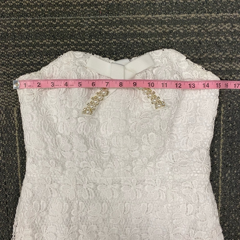 Lilly Pulitzer White Bumblebee Lace Larter Strapless Dress - Picture 6 of 12